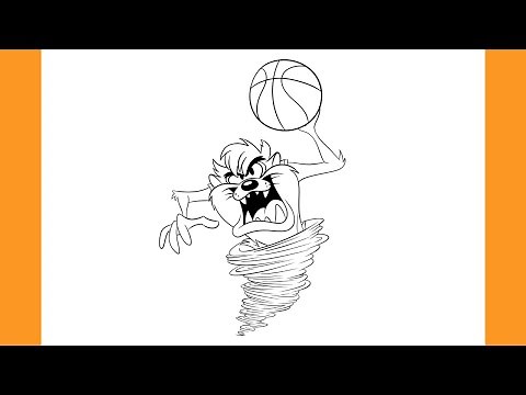 How to Draw TAZ - Tune Squad | SPACE JAM: A New Legacy