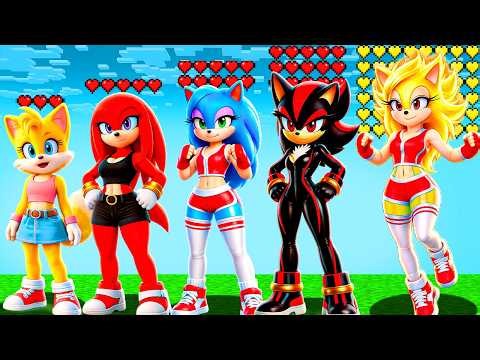 Which female Sonic character has the most lives in Minecraft? (Sonic movie mod)