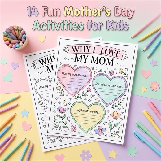 Mother’s Day Printable Activity Sheets | 14 Pages | All About My Mom Interview, Coloring Pages, DIY Bouquet | Mothers Day Coloring Activity - Etsy