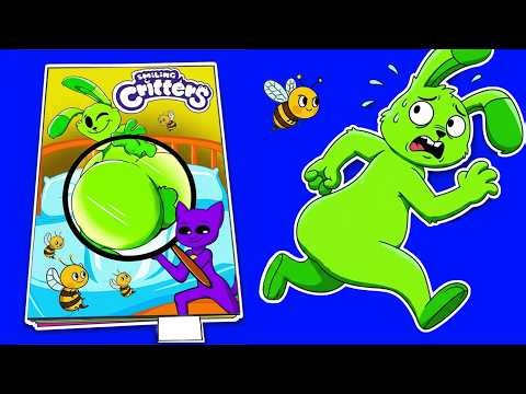 Making Implants + Smiling Critters Squishy Game Book 📚 (➕ Hoppy Hopscotch Squishy）DIY 동물원