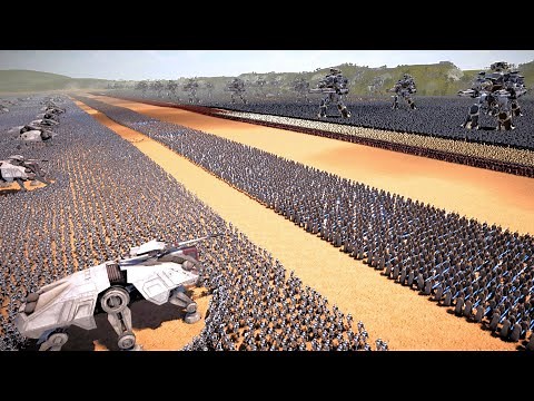 STAR WARS ARMY vs SPACE MARINES Beach Defenses - Ultimate Epic Battle Simulator 2 | UEBS 2
