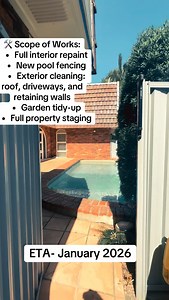 ✨ Exciting news for the local area! ✨ We’ve been given the privilege to prepare another home for sale. The owners have entrusted us with the keys to transform their home and showcase it at its absolute best. 🛠 Scope of Works: • Full interior repaint • New pool fencing • Exterior cleaning: roof, driveways, and retaining walls • Garden tidy-up • Full property staging 📅 Estimated Launch: January 2026 Watch this space as we take this charming home, full of over 50 years of memories, and turn it in