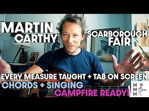 Scarborough Fair - Martin Carthy - Complete + Accurate Guitar Tutorial w Chords + Free Tab