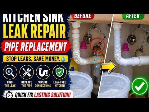 Kitchen Sink Leak Repair in Minutes | Pipe Replacement & Leakage Fix DIY 🔧💧