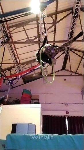 Finally 1st aerial hoop lesson in 3 weeks!#aerialarts #aerialhoop #circus #circusarts