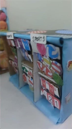 Mini super market project #project #school #schoolproject #kids #minimarket #supermarket #art #craft