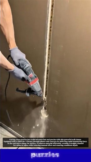 Wow, Wall Chasing Machine in Action! Perfect Cable Groove in Seconds