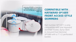 TonGass 7" Pool Skimmer Vacuum Plate Compatible with Hayward Swimming Pool Skimmer Skim Vac 1 1/4" and 1 1/2" Combo Hose Elbow Adapter
