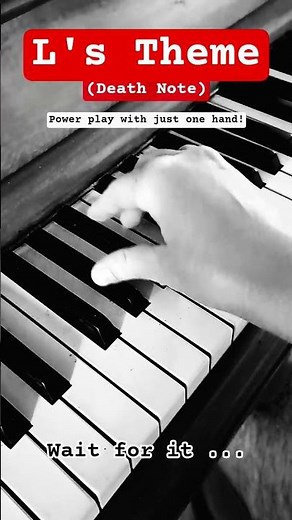 L's Theme from #DeathNote - How to power play with just #one hand! | #anime #piano #tutorial