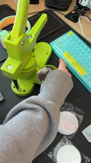 Probably the coolest thing you can get your hands on! Button maker! #crafting #buttons #fyp #makingbuttons @Robski