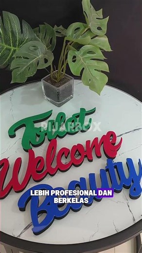 Level up your business look with 12mm acrylic script lettering. 🚀#pijarbox #12mm #scriptlettering