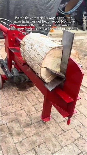 The Ultimate 4-Way Log Splitter Splitting Wood Like Butter!🪵🪓