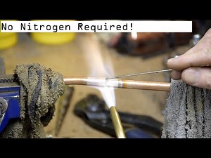 Want to braze copper tubing without nitrogen? Watch this
