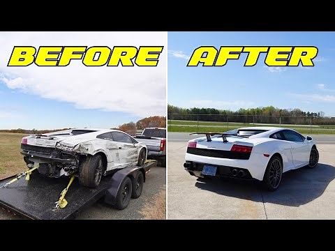 Rebuilding My Crashed Lamborghini Gallardo In 10 Minutes!!