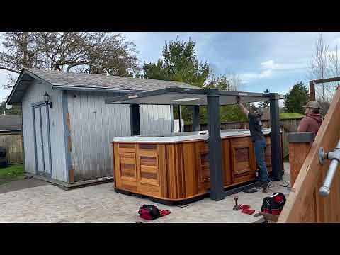 Arctic Spas setting up Swim Spa