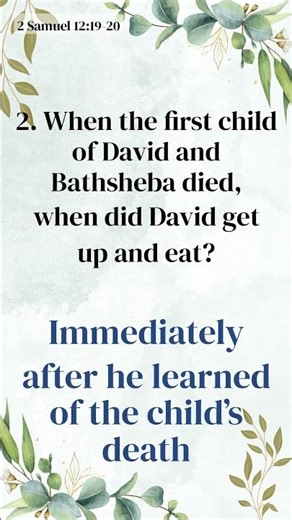 Challenge for Former Sunday School Stars! - 1-Minute Bible Quiz (579)