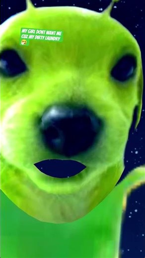 alien dog has a alien dog but girl 👧 🤑👽💚💫💥 #lifeisbutadream #song