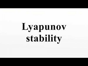 Lyapunov stability