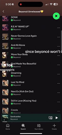 you need to download the folder i made on google drive and then the songs won’t show up greyed out! it’s also allowed because these are privately stored on your own device (they won’t be removed once you have them) 💛😭 #beyonce #beyonceknowles #cowboycarter #actiii