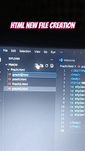 How to create a new HTML file? Beginner friendly tutorial 👩‍💻 #shortsfeed #digitalskills #shorts