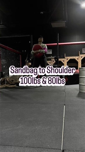 100lb Sandbag to Shoulder | Strongwoman Workout