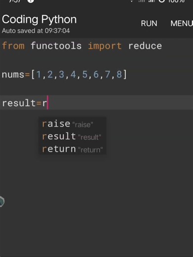 Reduce function in python 😳🤯#coding#learnpython #reducefunction#pythonanddjangofullstackwebdeveloper