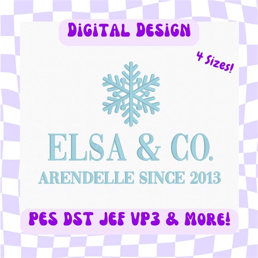 Snowflake Elsa & Co Machine Embroidery Design - Etsy