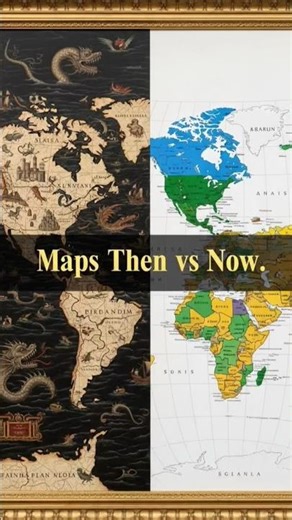 HOW MAPS LOOKED 1,000 YEARS AGO vs. TODAY