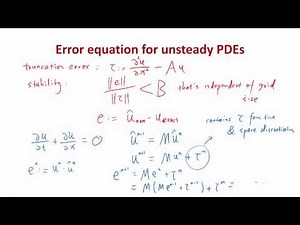 MIT Numerical Methods for PDE Lecture 7: Linearization, error equation for nonlinear PDEs