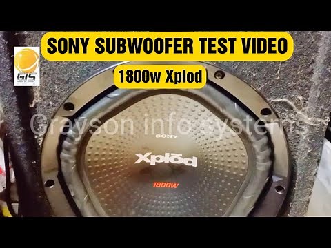Sony xplod 1800w subwoofer testing, xs-nw12002