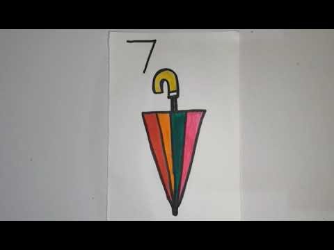 Easy Umbrella Drawing for Kids ☔ Step by Step