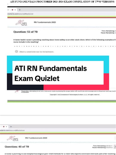 ATI RN Fundamentals Exam Quizlet #NursingExam #FutureRN #StudyTips #PassATIFirstTry