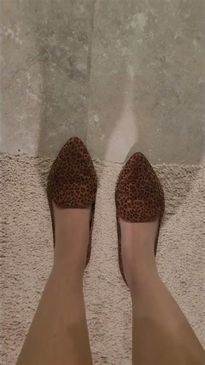 Green And Leopard Print Flats #footfashion
