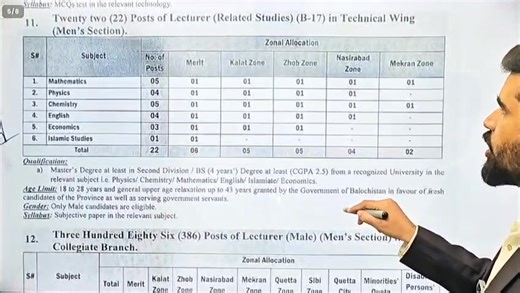 Balochistan Public Service Commission (BPSC) has officially announced 600 Lecturer Jobs 2026 (BS-17) for Male & Female candidates across multiple subjects. This video provides complete details, syllabus breakdown, test preparation guidance, MCQs practice, important books, PDF notes, and expected test date. If you are preparing for Lecturer Jobs in Balochistan 2026, this video is a complete roadmap for success. 🔔 Key Highlights of This Video: ✔ BPSC Lecturer Jobs 2026 – Complete Notification ✔ T