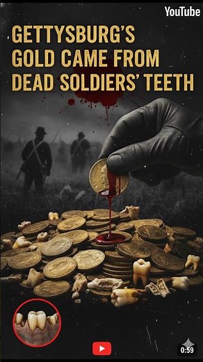 Gettysburg’s Gold Came From Dead Soldiers’ Teeth | History Facts #darkhistory #romanhistory #shorts