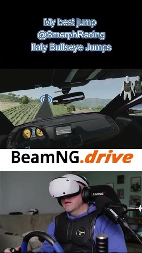 My best jump so far #beamngdrive #vr #gamingsetup