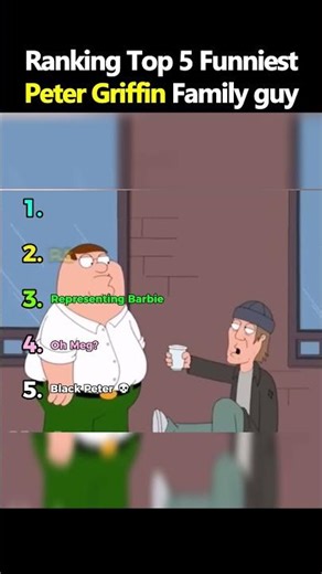 Ranking Top 5 Funniest Peter Griffin Family guy #familyguy