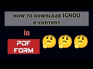how to download IGNOU e-content in pdf form