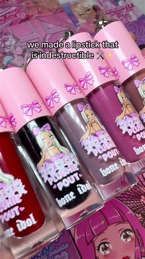 Vegan Indestructible Lipstick with Cute Keychain