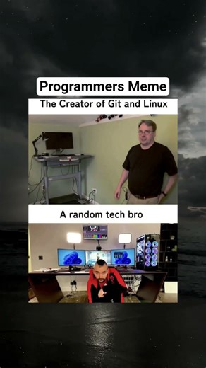 Creator of Linux vs Random Tech Guy 💻 #programming #memes #coding #viral #funny