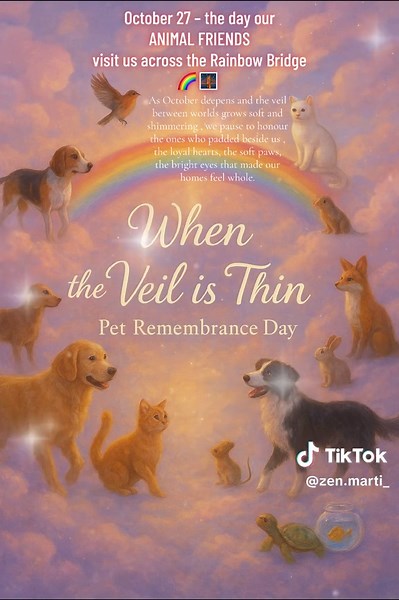 Honoring Pets on October 27: The Veil Between Worlds