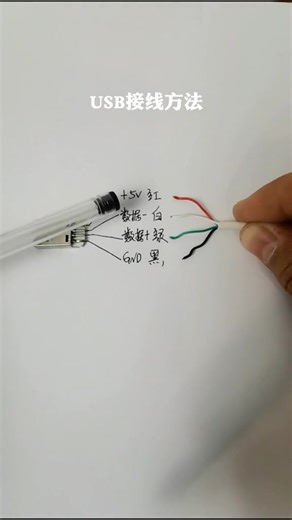 USB的接線方法分享#零基礎學電子 #電工 | 技成電氣百科
