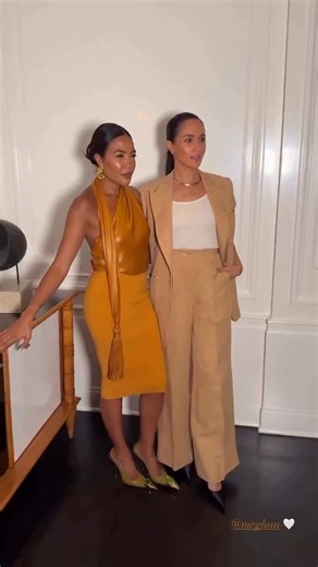 The Duke and Duchess of Sussex on Instagram: "Meghan joined entrepreneur Emma Grede’s A Seat At The Table dinner in Los Angeles — an evening dedicated to women in business coming together to connect, collaborate, and uplift one another. In a special touch, Meghan’s brand @aseverofficial Ever supplied the wine for the event, adding to the warm, celebratory atmosphere of the night. Among the guests was Radhi Devlukia, who appeared on Meghan’s show alongside her husband, Jay Shetty the former monk 