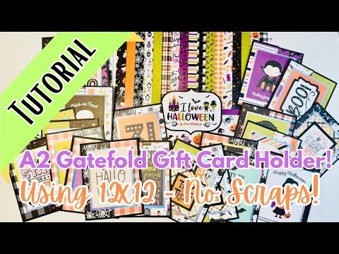 #PaperStashSmash | Tutorial: A2 Gatefold Gift Card Holder Using 12x12 | No Scrap Template | Smash!