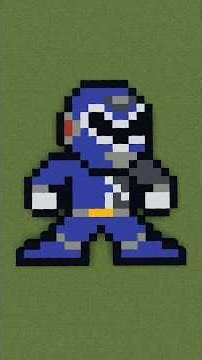 Blue Power Ranger S.P.D Pixel Art Speed Build in Minecraft