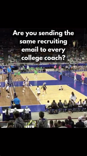 Generic recruiting emails are one of the fastest ways to get ignored by college coaches. Personalizing your email helps coaches know you’re actually interested in their program. #recruitingtips #volleyballtips #highschoolvolleyball #collegerecruiting #prospectlanerecruiting