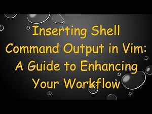 Inserting Shell Command Output in Vim: A Guide to Enhancing Your Workflow