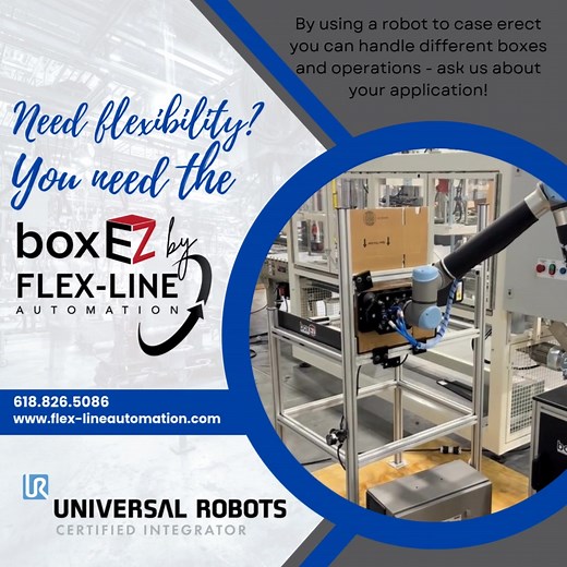 We’re thankful for every opportunity to help manufacturers simplify their #MaterialHandling process, and few tools do that better than the boxEZ! Designed for flexibility, built for tight spaces, and powered by a #Robot (or a #Cobot), the boxEZ makes #CaseErecting a smarter solution if you have longer cycle times or multiple box sizes or types. Here’s to solutions that just make sense, and to our wonderful customers who trust us to deliver them! Want to learn more? Give us a call today! #Thankfu