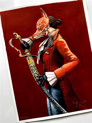 Lies of P Painting - Red Fox - Original Painting - Etsy