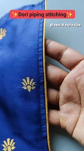 1.3M views · 19K reactions | How to make dori piping ✨ #sewingcommunity #sewingtips #SewingHacks #sewingideas #diysewing #diyideas #sewingtutorial #sewingtipsandtricks #pipingtips | Sew & Style Tips | Facebook